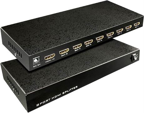 ANLINK 4K HDMI Splitter 1 in 8 Out-4Kx2K@30Hz 1x8 Audio Video Distributor
